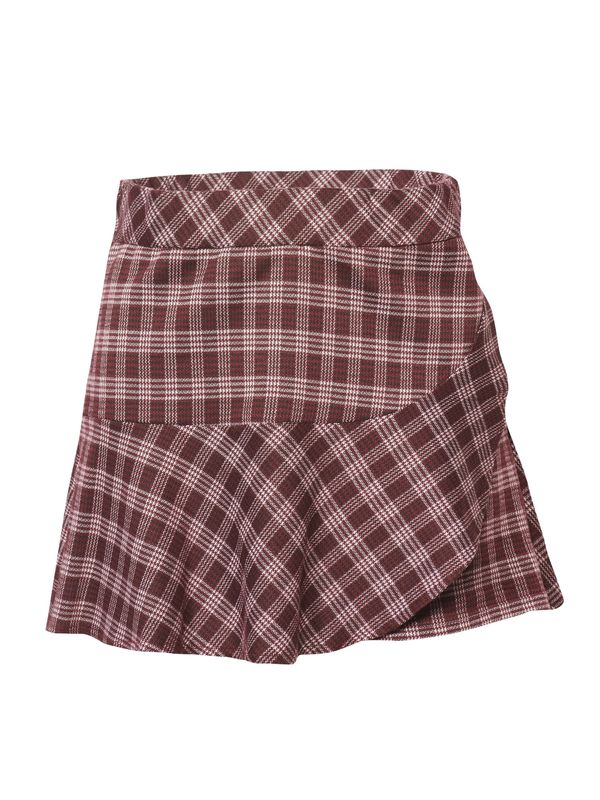 KOROSHI KOROSHI Suknja  tamno crvena / crna / bijela