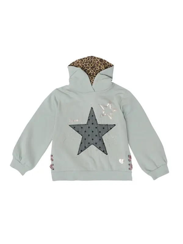 KOROSHI KOROSHI Sweater majica  boja devine dlake (camel) / sivkasto bež / konjak / crna