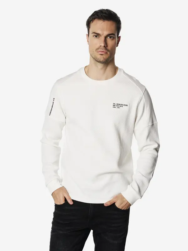 KOROSHI KOROSHI Sweater majica  crna / bijela