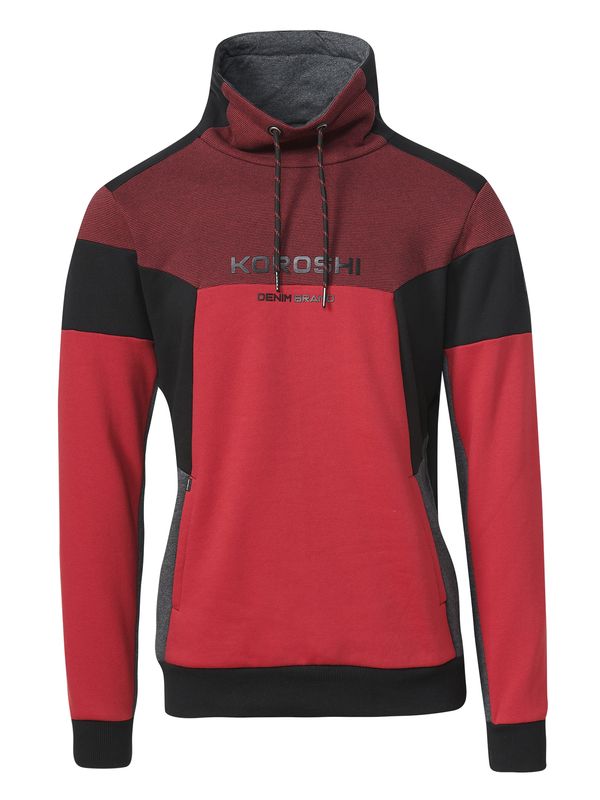 KOROSHI KOROSHI Sweater majica  crvena / crna