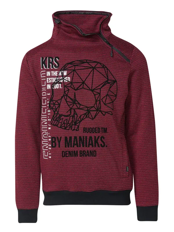KOROSHI KOROSHI Sweater majica  crvena / crna / bijela
