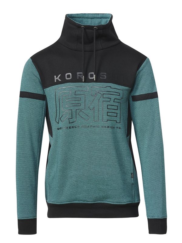 KOROSHI KOROSHI Sweater majica  menta / crna