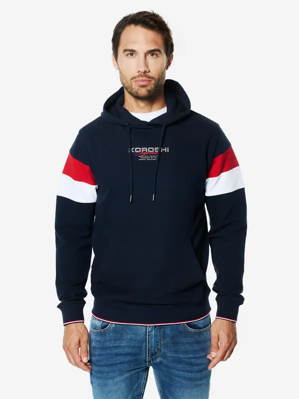 KOROSHI KOROSHI Sweater majica  mornarsko plava / crvena / bijela