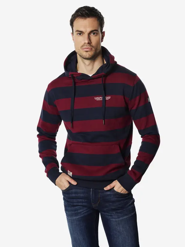 KOROSHI KOROSHI Sweater majica  mornarsko plava / tamno crvena / bijela