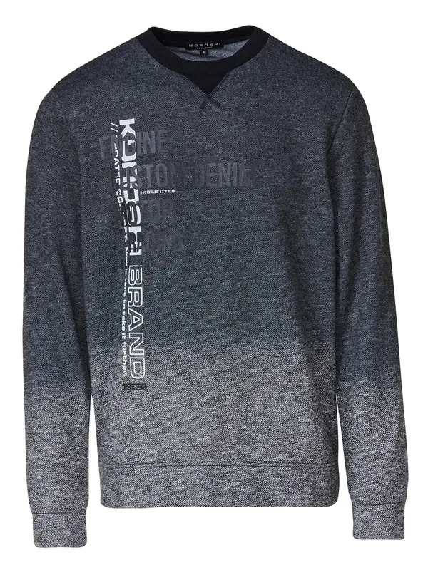 KOROSHI KOROSHI Sweater majica  morsko plava / crna / bijela