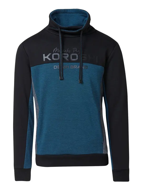 KOROSHI KOROSHI Sweater majica  plava / crna