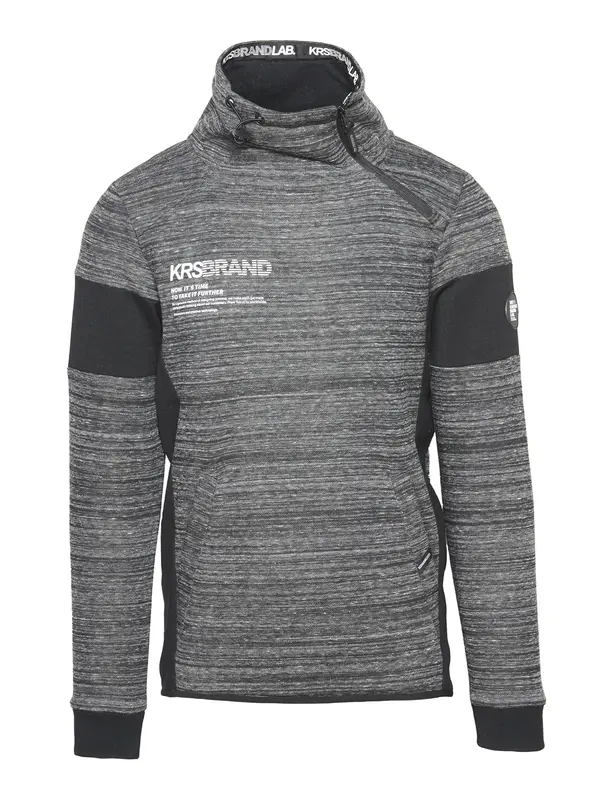 KOROSHI KOROSHI Sweater majica  siva / crna / bijela