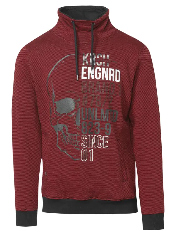 KOROSHI KOROSHI Sweater majica  siva / crvena / crna / bijela
