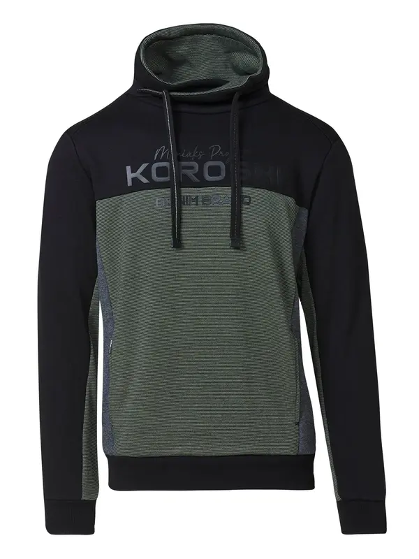 KOROSHI KOROSHI Sweater majica  siva / kaki / crna