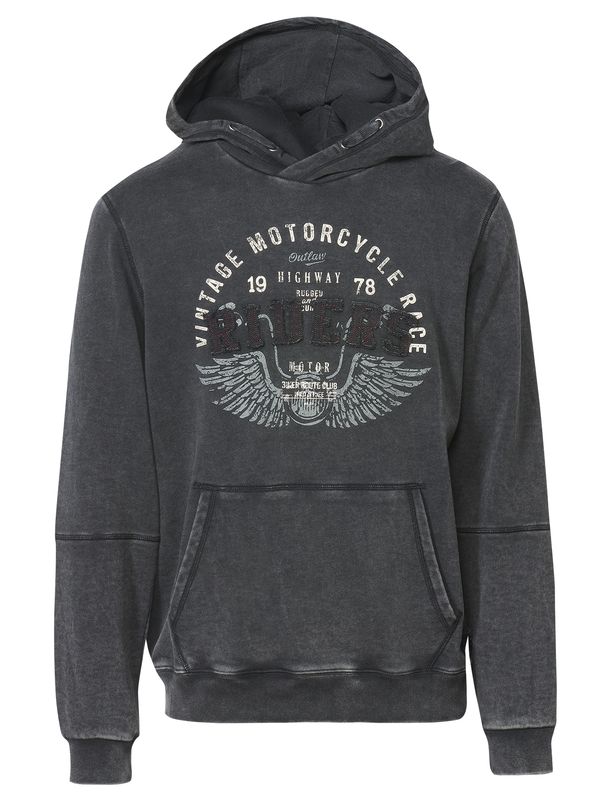 KOROSHI KOROSHI Sweater majica  svijetlosiva / crna / bijela