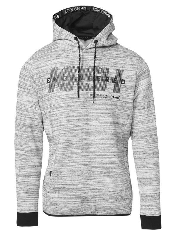 KOROSHI KOROSHI Sweater majica  svijetlosiva / crna