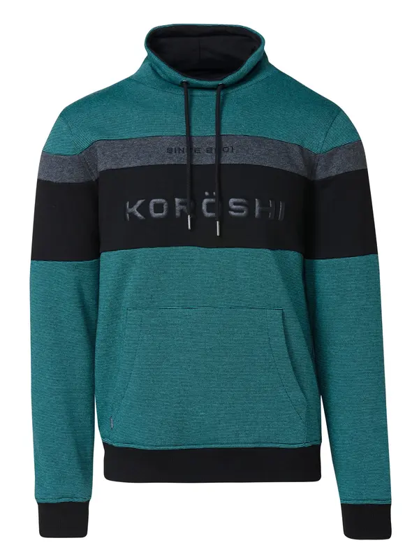 KOROSHI KOROSHI Sweater majica  tirkiz / antracit siva / crna