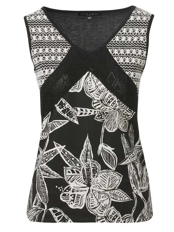 KOROSHI KOROSHI Top  crna / bijela