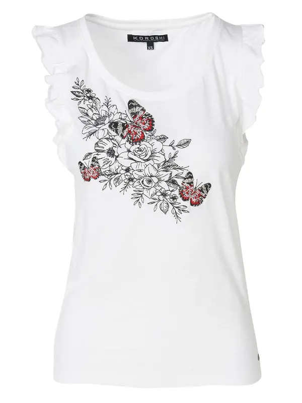 KOROSHI KOROSHI Top  crvena / crna / bijela