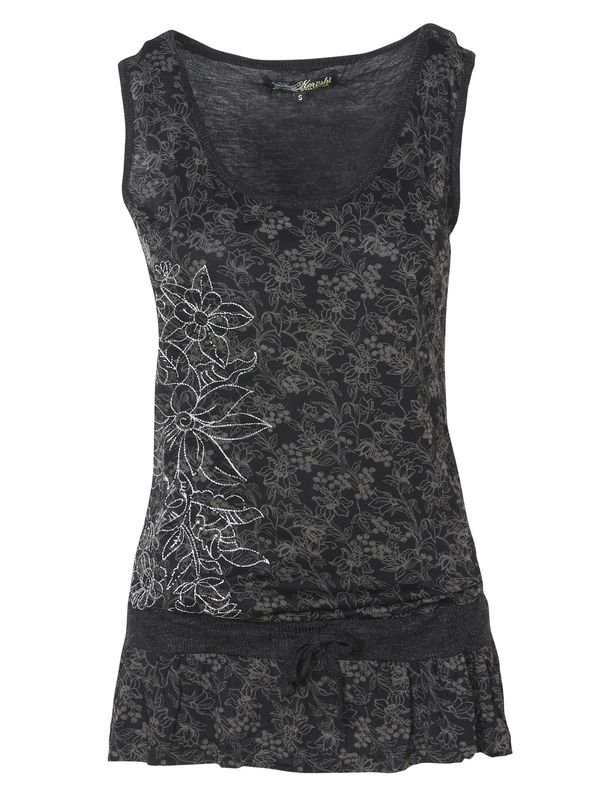 KOROSHI KOROSHI Top  kameno siva / crna / bijela