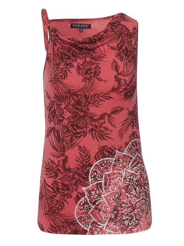 KOROSHI KOROSHI Top  sivkasto bež / čokolada / koraljna