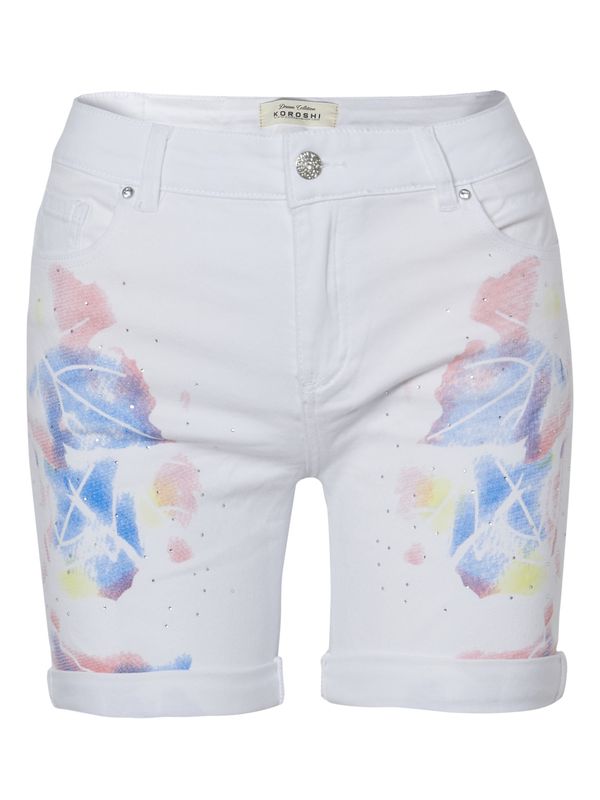 KOROSHI KOROSHI Traperice  nebesko plava / limeta zelena / prljavo roza / bijeli traper