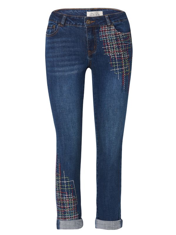 KOROSHI KOROSHI Traperice  plava / plavi traper / crvena / bijela