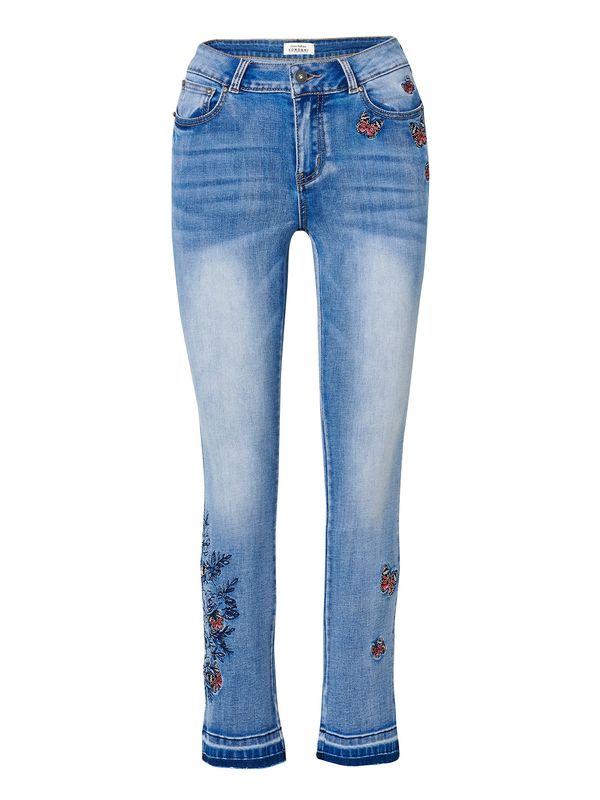 KOROSHI KOROSHI Traperice  plavi traper / lubenica roza / crna