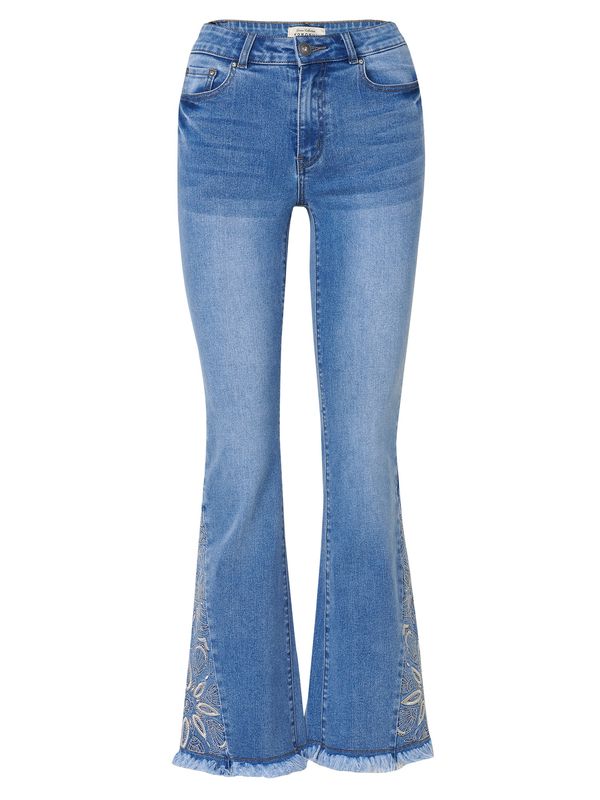 KOROSHI KOROSHI Traperice  sivkasto bež / plavi traper