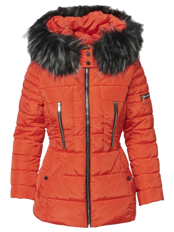KOROSHI KOROSHI Zimska jakna  narančasto crvena / crna melange