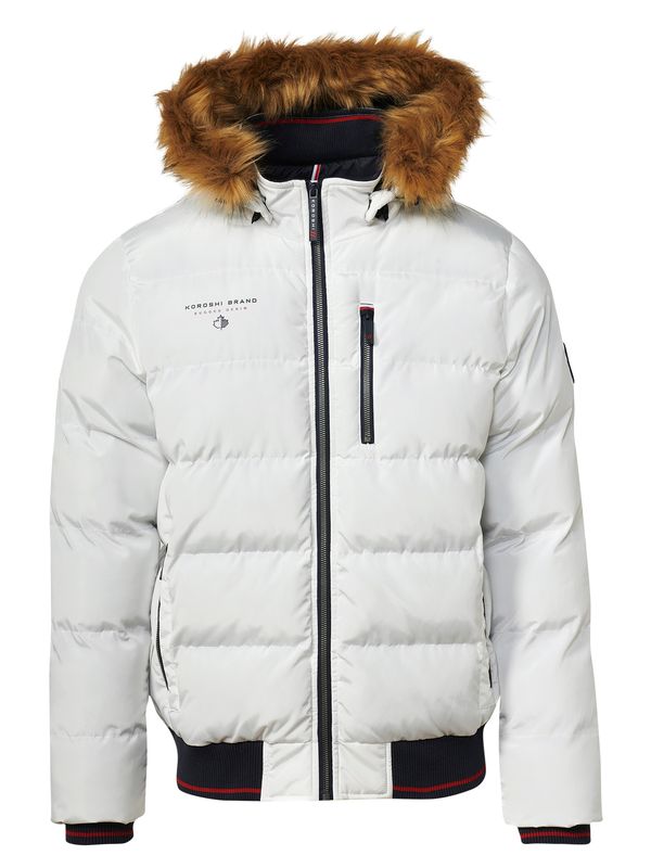 KOROSHI KOROSHI Zimska jakna  smeđa melange / prljavo bijela
