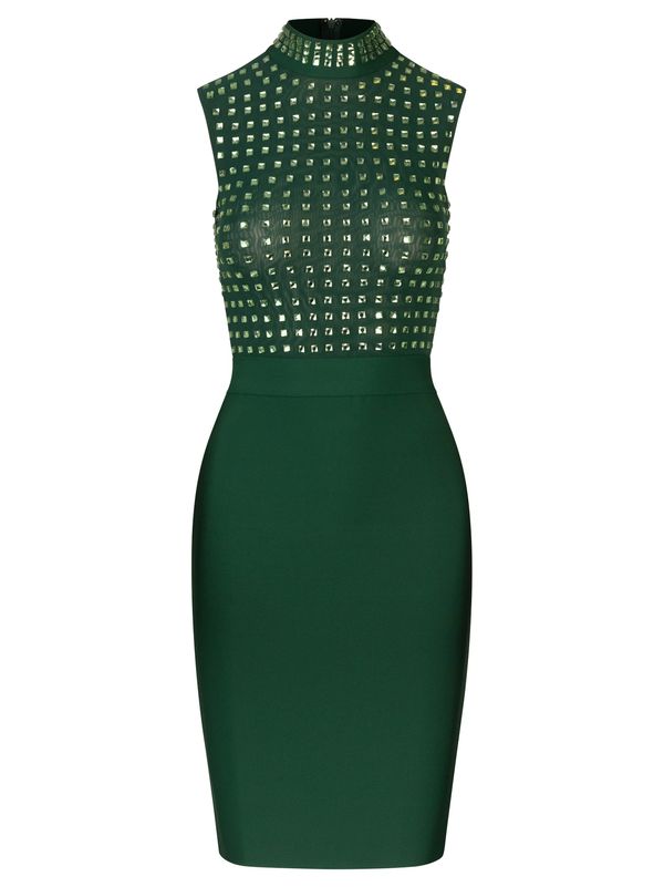 Kraimod Kraimod Haljina  tamno zelena / srebro