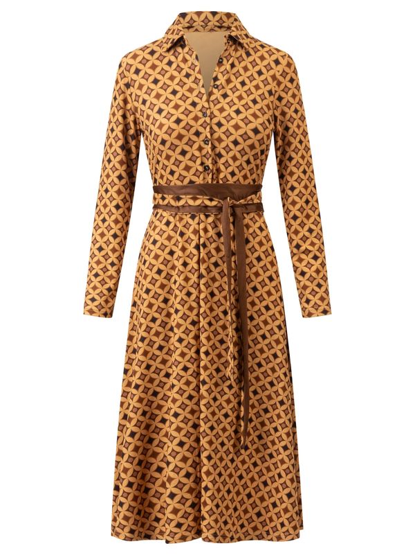 Kraimod Kraimod Košulja haljina  smeđa / šafran