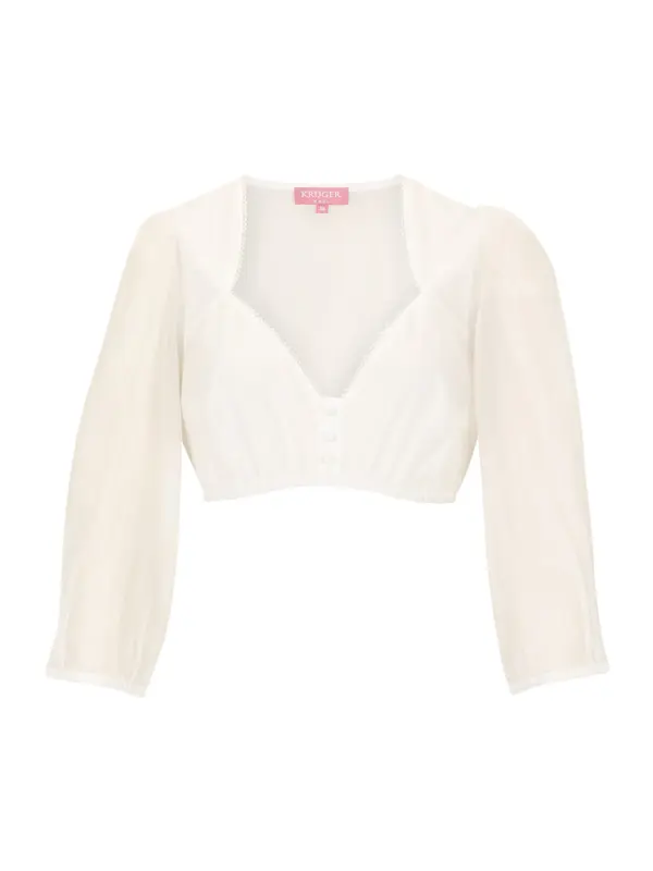 Krüger Madl Krüger Madl Dirndl bluza  ecru/prljavo bijela