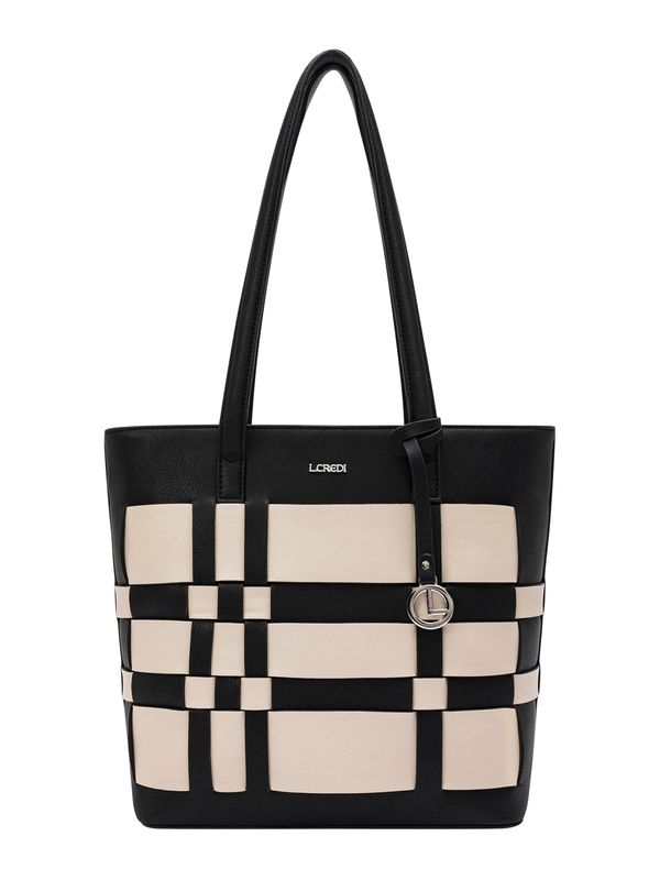 L.CREDI L.CREDI Shopper torba 'Orgesa'  bež / crna