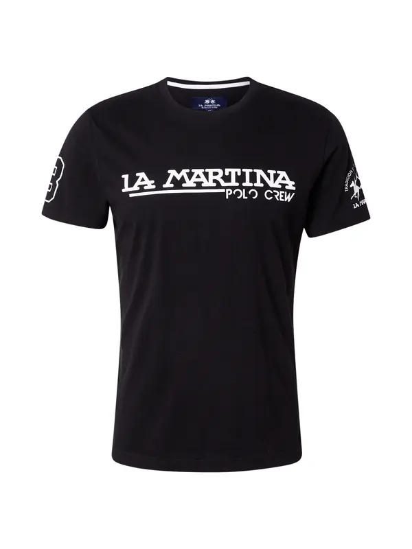 La Martina La Martina Majica  crna / bijela