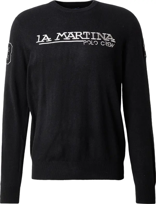La Martina La Martina Pulover  crna / srebro