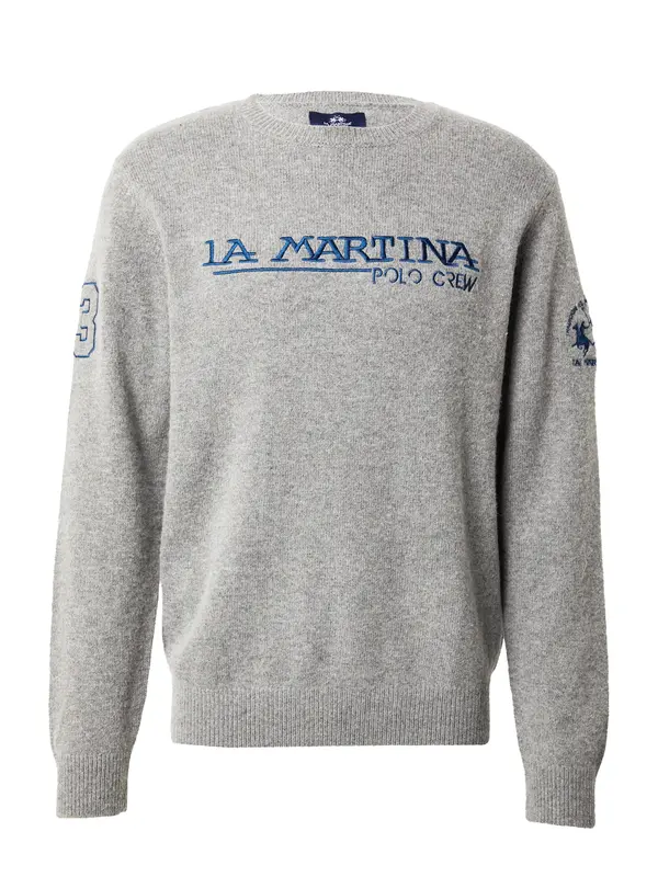 La Martina La Martina Pulover  mornarsko plava / siva melange