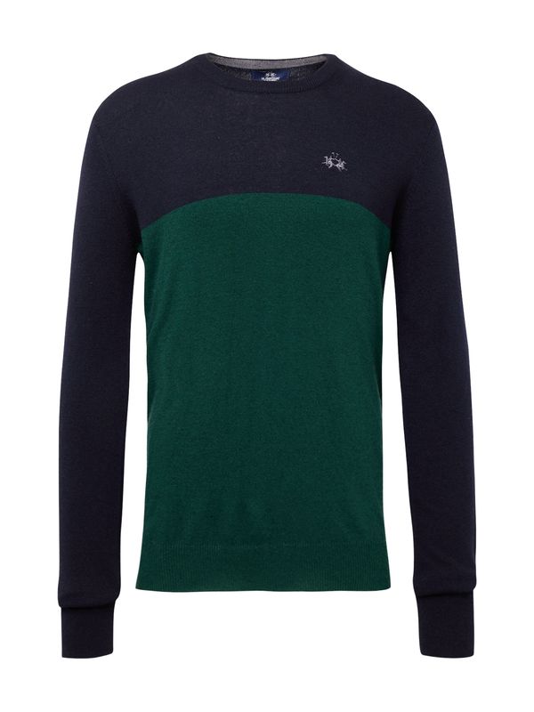 La Martina La Martina Pulover  mornarsko plava / siva / zelena