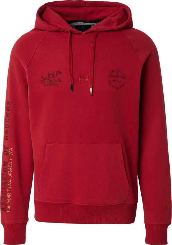 La Martina La Martina Sweater majica  čokolada / zeleno smeđa / krvavo crvena