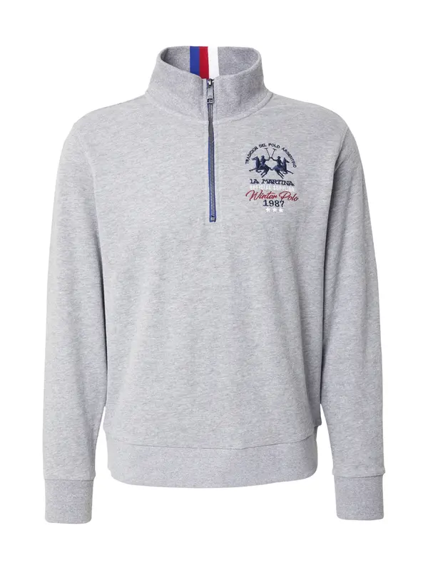La Martina La Martina Sweater majica  mornarsko plava / svijetlosiva / crvena