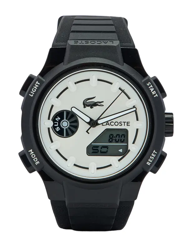 LACOSTE LACOSTE Analogni sat  antracit siva / bijela
