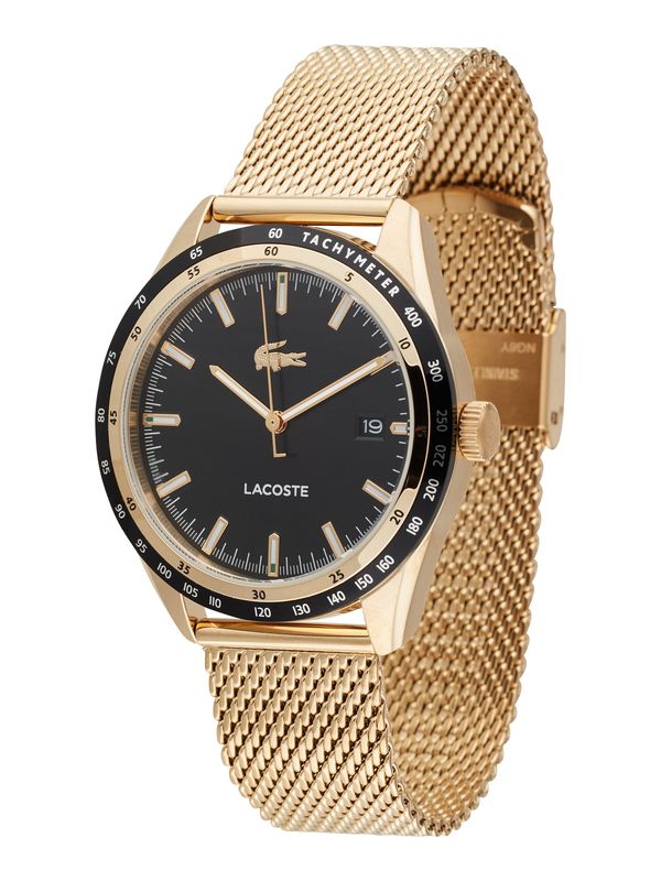 LACOSTE LACOSTE Analogni sat 'Everett'  zlatna / crna