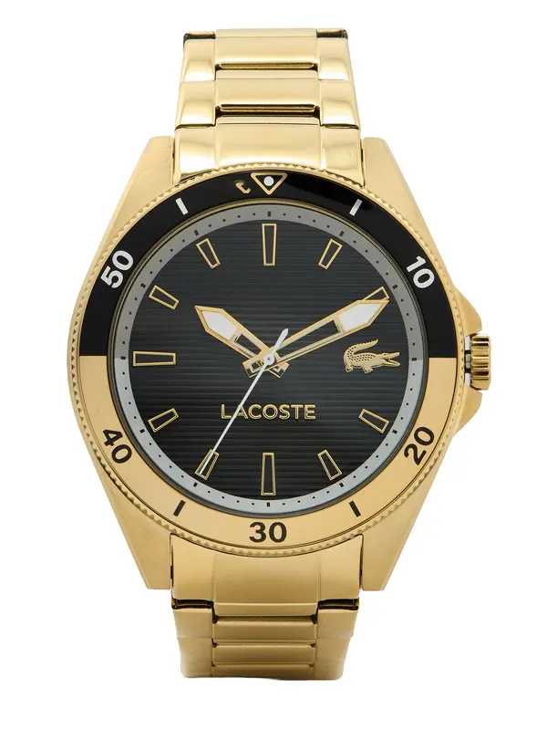 LACOSTE LACOSTE Analogni sat 'Mainsail'  zlatna / crna / bijela
