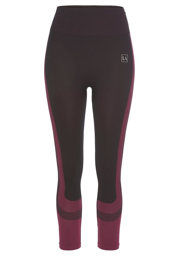LASCANA ACTIVE LASCANA ACTIVE Sportske hlače  ljubičasto crvena / tamno ljubičasta / bijela