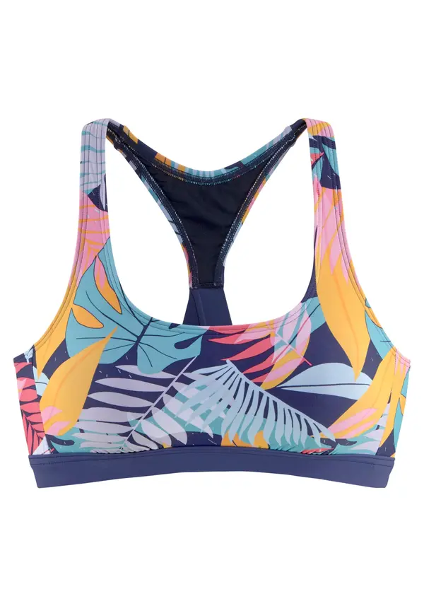 LASCANA ACTIVE LASCANA ACTIVE Sportski bikini gornji dio  indigo / svijetloplava / žuta / svijetloroza