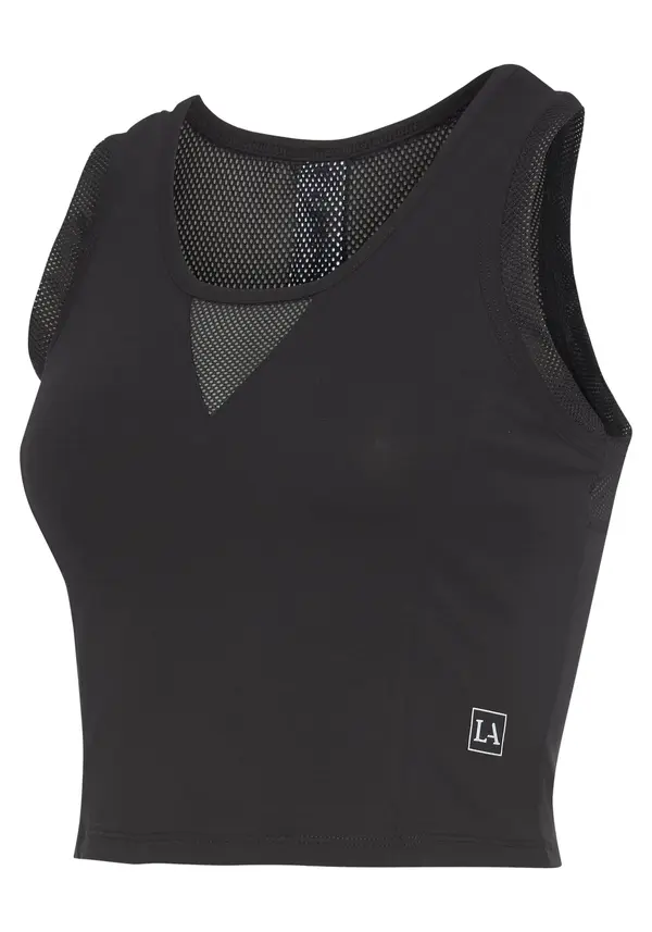 LASCANA ACTIVE LASCANA ACTIVE Sportski top  crna / bijela
