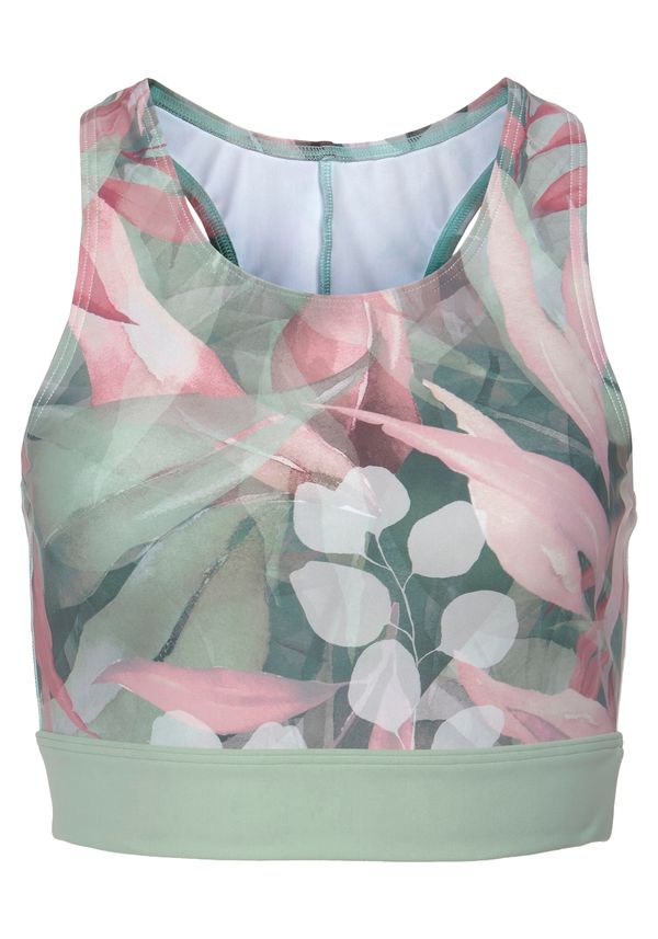 LASCANA ACTIVE LASCANA ACTIVE Sportski top  pastelno zelena / tamno zelena / roza / bijela