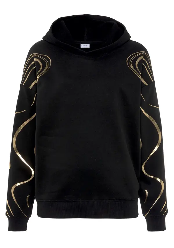 LASCANA ACTIVE LASCANA ACTIVE Sweater majica  zlatna / crna