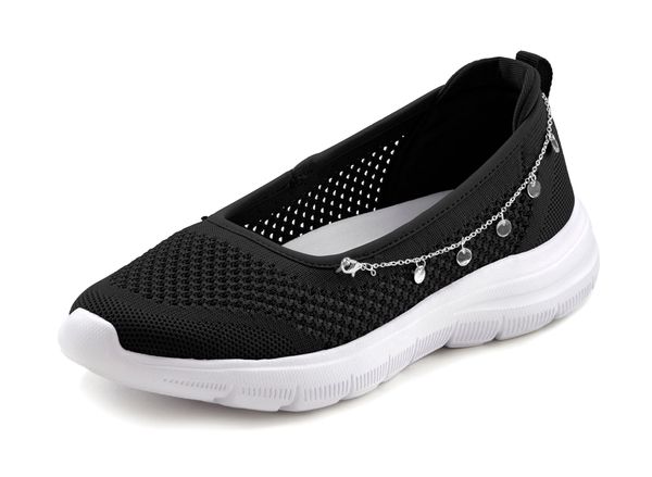 LASCANA LASCANA Balerinke  crna / srebro