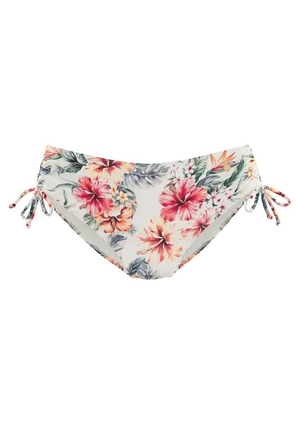 LASCANA LASCANA Bikini donji dio  kraljevski zelena / mandarina / rubin crvena / prljavo bijela