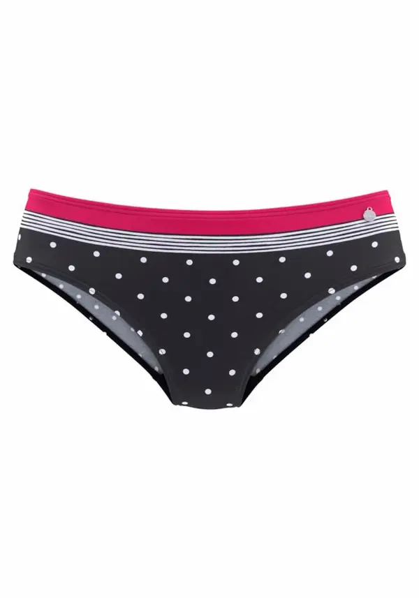 LASCANA LASCANA Bikini donji dio  ružičasto crvena / crna / bijela