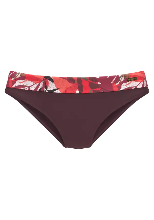 LASCANA LASCANA Bikini donji dio  smeđa / patlidžan / crvena / bijela