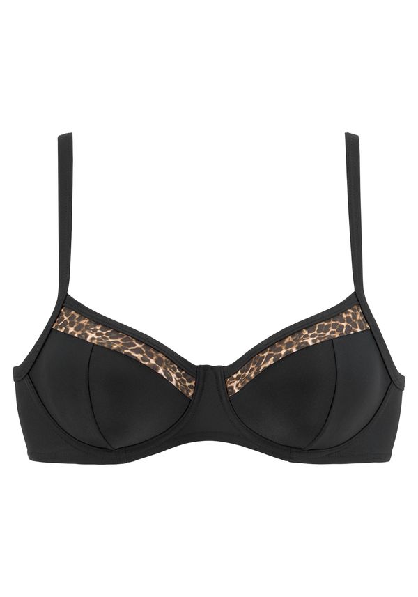 LASCANA LASCANA Bikini gornji dio 'Adele'  bež / smeđa / crna