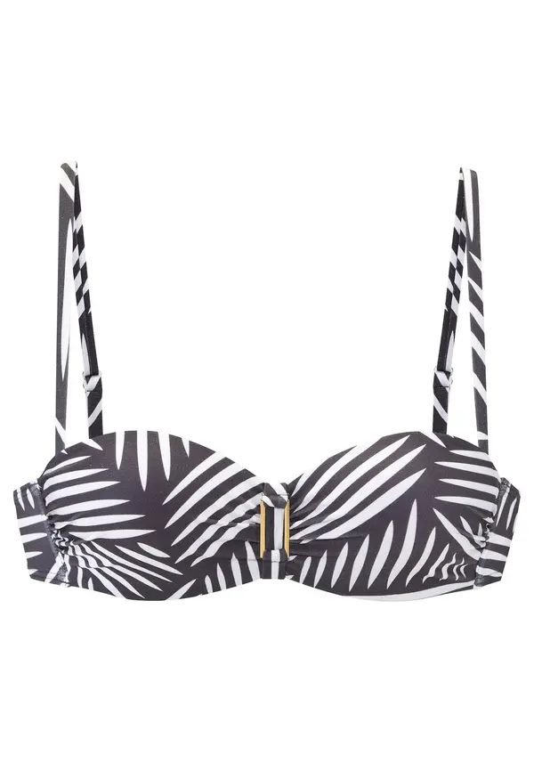 LASCANA LASCANA Bikini gornji dio  antracit siva / bijela